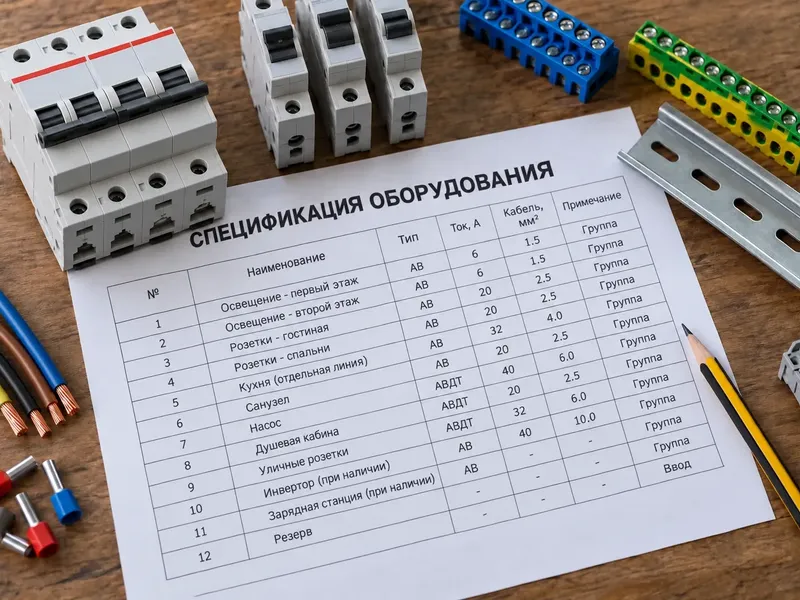 Подбор компонентов по спецификации — редакционная иллюстрация